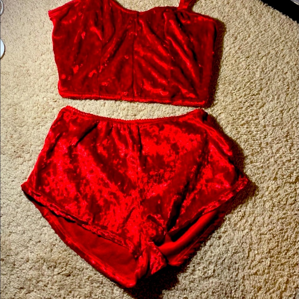 2 Piece Valentine Red PJ Set